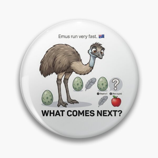 Item preview, Fast Emu Pattern – What Comes Next? Australian Kids Magnet designed and sold by MiracleDroplet.