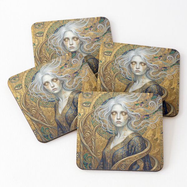 Item preview, The Golden Spectre Gustav Klimt style Art Nouveau art designed and sold by Vintage Designs +.