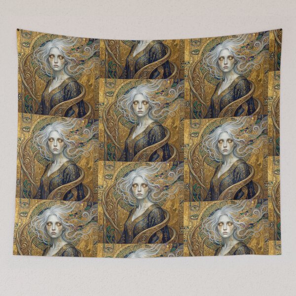 Item preview, The Golden Spectre Gustav Klimt style Art Nouveau art designed and sold by Vintage Designs +.