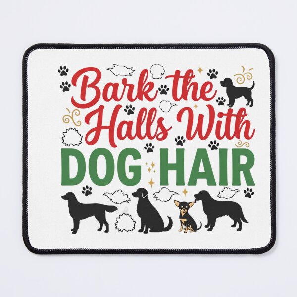 Item preview, Bark the Halls with Dog Hair Christmas Shirt - Funny Dog Owner Holiday Tee designed and sold by GiftsForge.