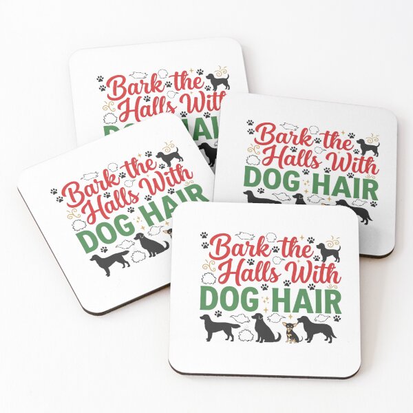 Item preview, Bark the Halls with Dog Hair Christmas Shirt - Funny Dog Owner Holiday Tee designed and sold by GiftsForge.
