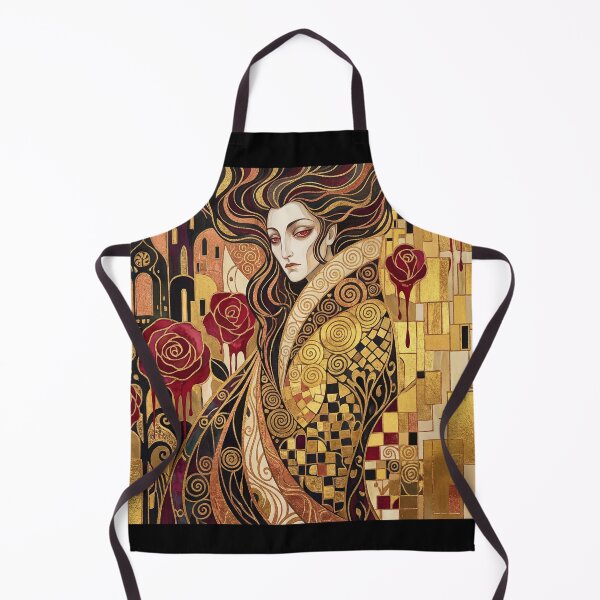 Item preview, Golden Crimson Dream Gustav Klimt style Art Nouveau art designed and sold by Vintage Designs +.