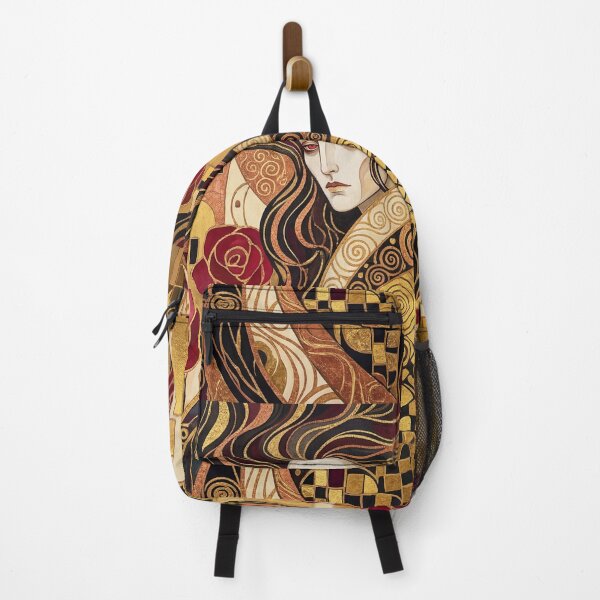 Item preview, Golden Crimson Dream Gustav Klimt style Art Nouveau art designed and sold by Vintage Designs +.