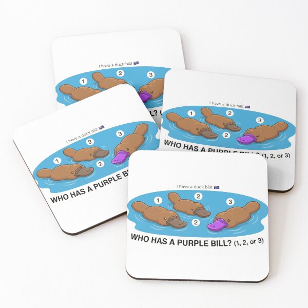 Item preview, Platypus Duck Bill – Who Has a Purple Bill? Australian Kids Magnet designed and sold by MiracleDroplet.
