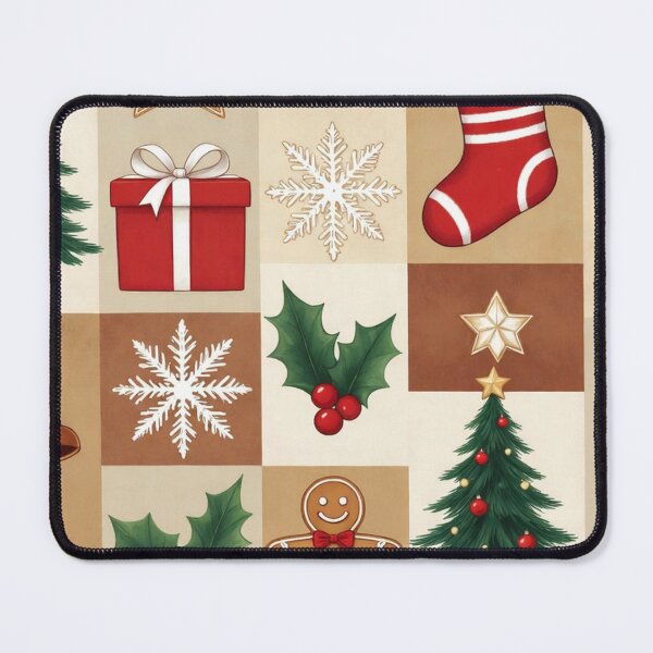 Item preview, Christmas Icons Patchwork Pattern designed and sold by SassyArtistry.