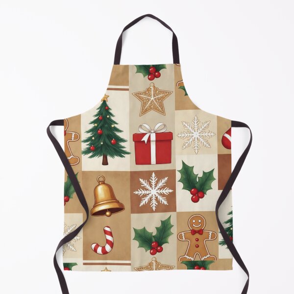 Item preview, Christmas Icons Patchwork Pattern designed and sold by SassyArtistry.