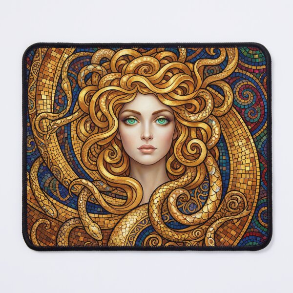 Item preview, Golden Medusa Dream Gustav Klimt style Art Nouveau art designed and sold by Vintage Designs +.