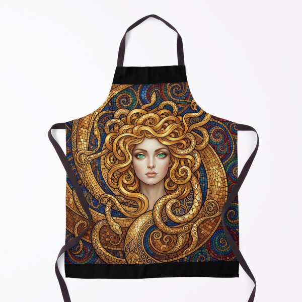 Item preview, Golden Medusa Dream Gustav Klimt style Art Nouveau art designed and sold by Vintage Designs +.