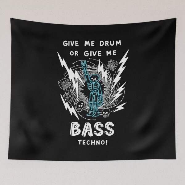 Item preview, Skeleton Rave: Give Me Drum Or Bass Techno! designed and sold by ArtPandax.