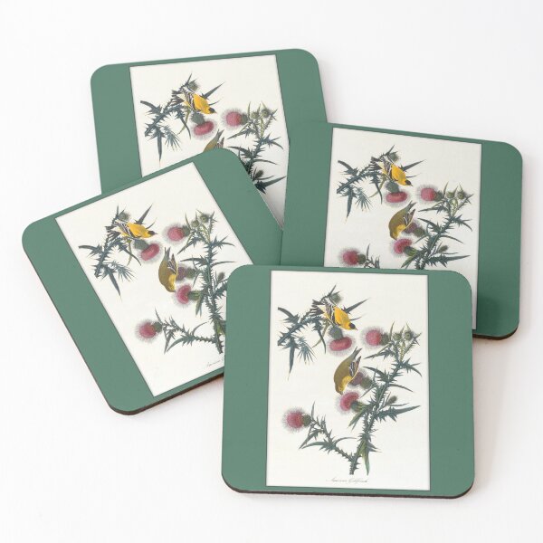 Item preview, Ornithological Print: Gold Finches on Thistles designed and sold by Tridentulus.