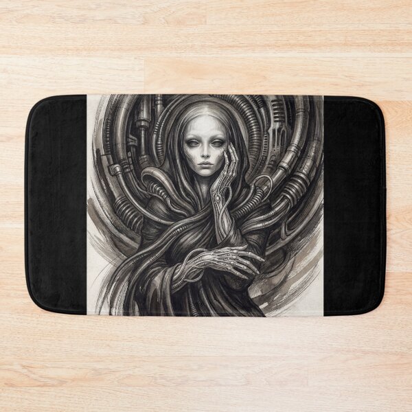 Item preview,  Scifi Biomechanical portrait of a beautiful woman pinup art designed and sold by Vintage Designs +.