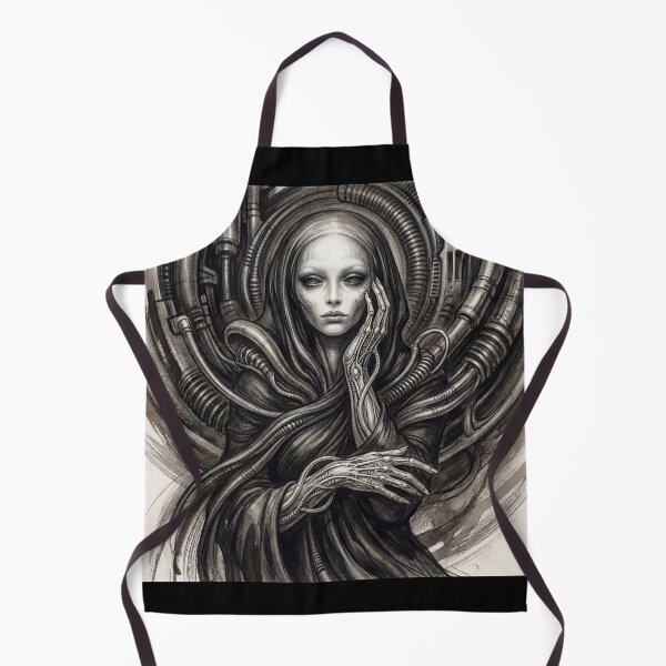 Item preview,  Scifi Biomechanical portrait of a beautiful woman pinup art designed and sold by Vintage Designs +.