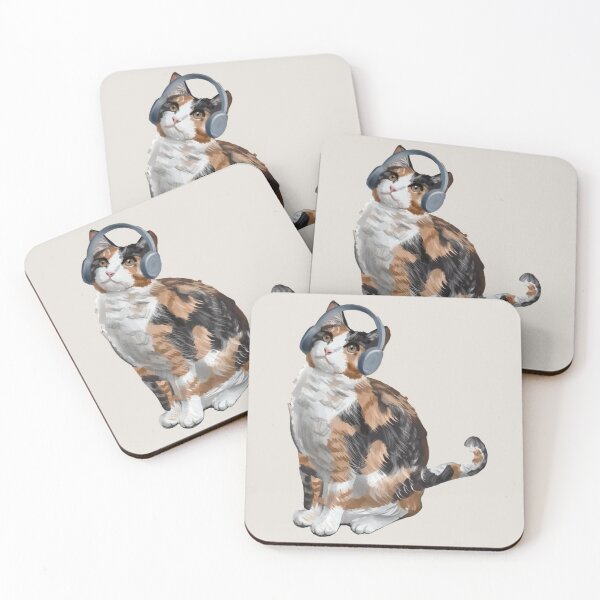 Item preview, Cat with headphones | AuDHD/ autism/ ADHD (neurodiversity design) designed and sold by NeurodiverseTea.