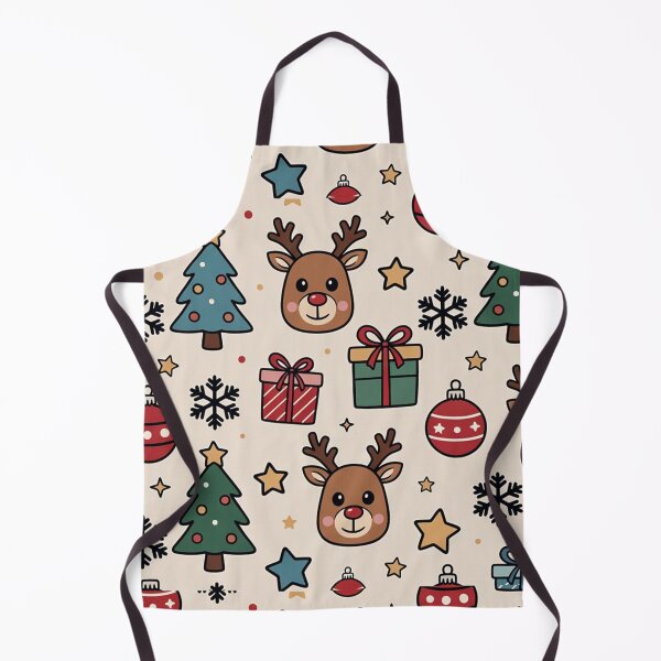 Item preview, Cute Reindeer & Christmas Icons Pattern designed and sold by SassyArtistry.