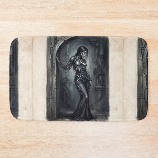 Item preview, Scifi Biomechanical portrait of a beautiful woman pinup art designed and sold by Vintage Designs +.