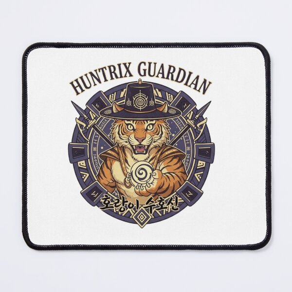 Item preview, Huntrix Guardian Fantasy Tiger Warrior Art - Epic Korean Beastmaster Emblem Print designed and sold by wellie-chic.