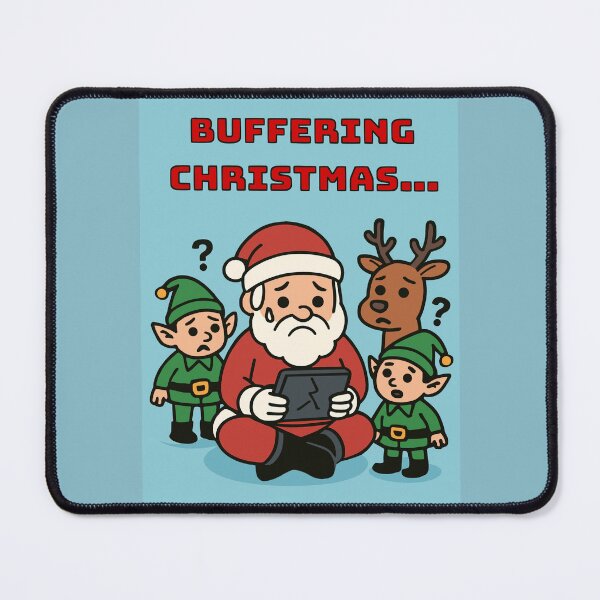 Item preview, “Buffering Christmas…” - a fun print for gamers from Felia designed and sold by Felia001.
