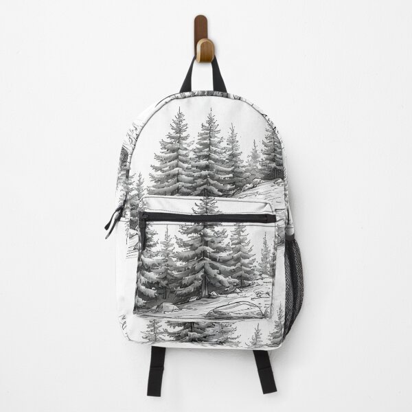 Item preview, Three hills with pine trees and rocks designed and sold by Mianku | Für das Leben.