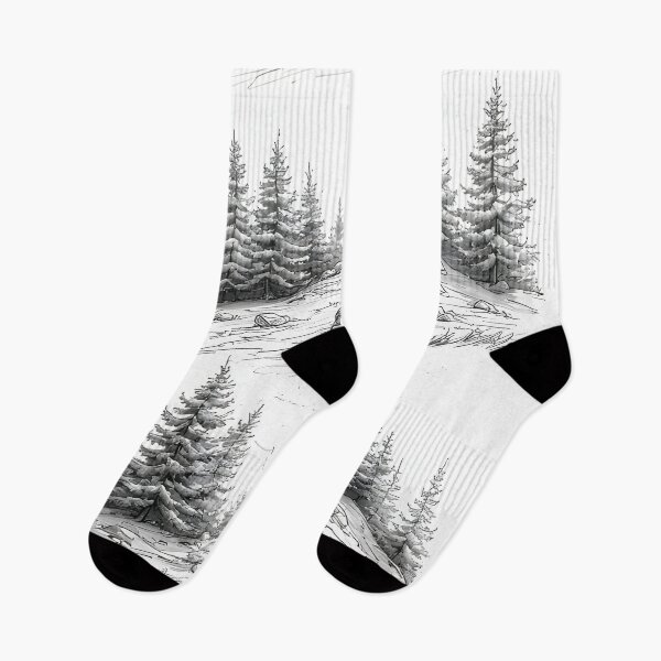Item preview, Three hills with pine trees and rocks designed and sold by Mianku | Für das Leben.