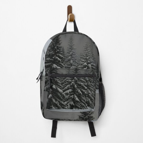 Item preview, Snow-covered trees and skiers on a dark winter day designed and sold by Mianku | Für das Leben.