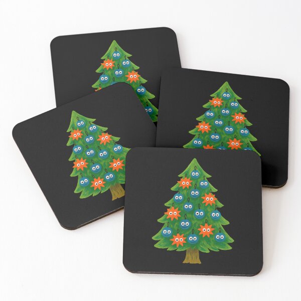 Item preview, Bouba & Kiki Christmas Tree – Cute Holiday Illustration designed and sold by Nerd Romance Café.