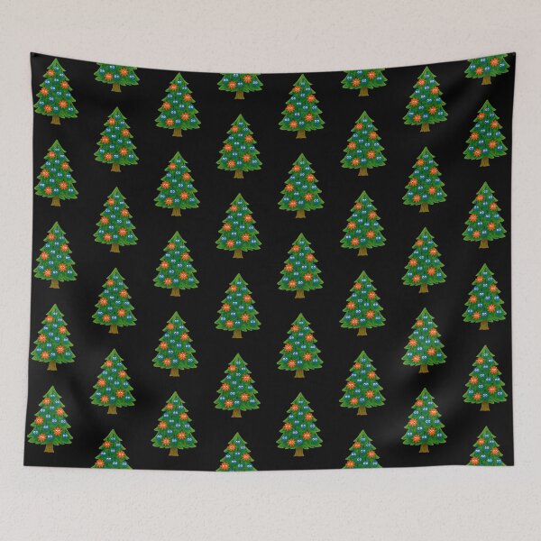 Item preview, Bouba & Kiki Christmas Tree – Cute Holiday Illustration designed and sold by Nerd Romance Café.