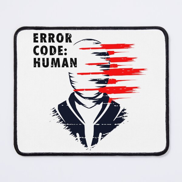 Item preview, Error Code Human – AI vs Humanity Future Art | Cyberpunk Sci-Fi Design designed and sold by Weird Broken Art.