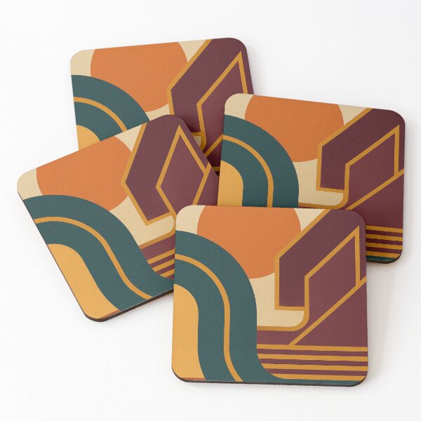 Item preview, Retro Geometry - Sun and Curves in Art Deco Style designed and sold by JonelleTshirts.