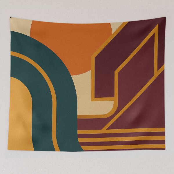 Item preview, Retro Geometry - Sun and Curves in Art Deco Style designed and sold by JonelleTshirts.