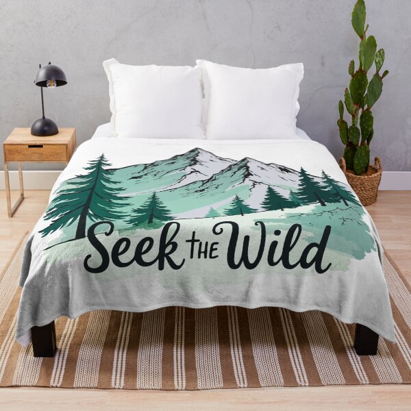 Item preview, Seek the Wild T-Shirt - Mountain Evergreen Trees Outdoor Adventure Tee designed and sold by Design-Pro-21.