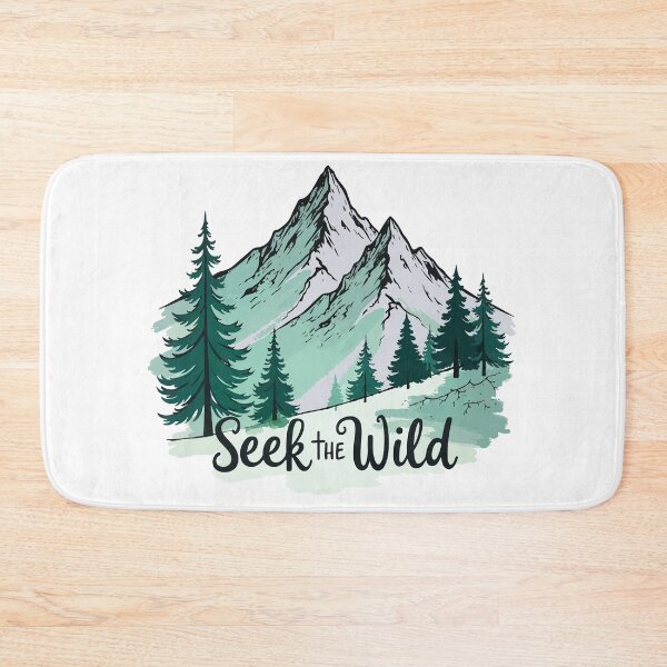 Item preview, Seek the Wild T-Shirt - Mountain Evergreen Trees Outdoor Adventure Tee designed and sold by Design-Pro-21.