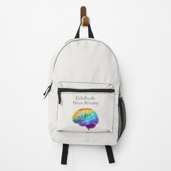 Item preview, “Celebrate Your Wiring” Rainbow Brain – Neurodiversity Pride Colorful Abstract Design designed and sold by PureBrain.