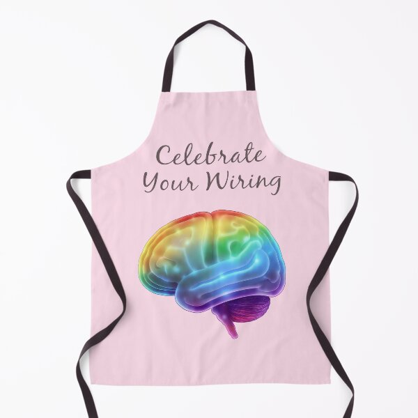 Item preview, “Celebrate Your Wiring” Rainbow Brain – Neurodiversity Pride Colorful Abstract Design designed and sold by PureBrain.