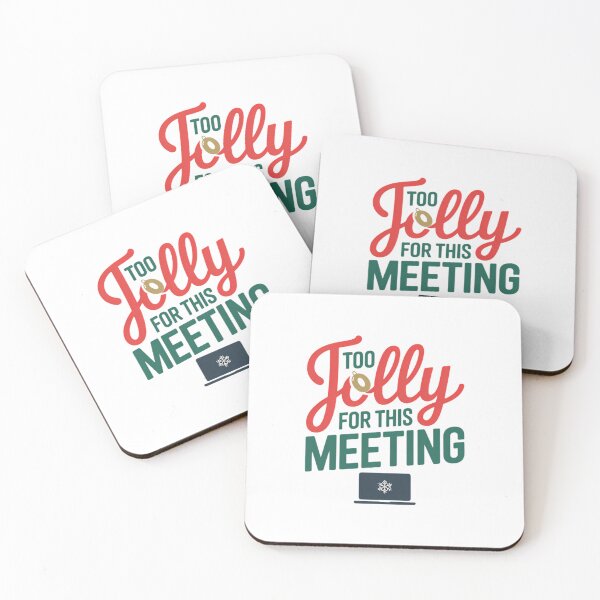 Item preview,  Too Jolly for This Meeting Christmas Shirt - Funny Zoom Work Holiday Tee designed and sold by GiftsForge.