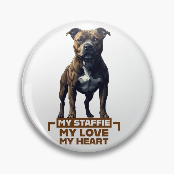 Item preview, My Staffie My Love My Heart - Proud Staffie Portrait designed and sold by ReptiWorks.