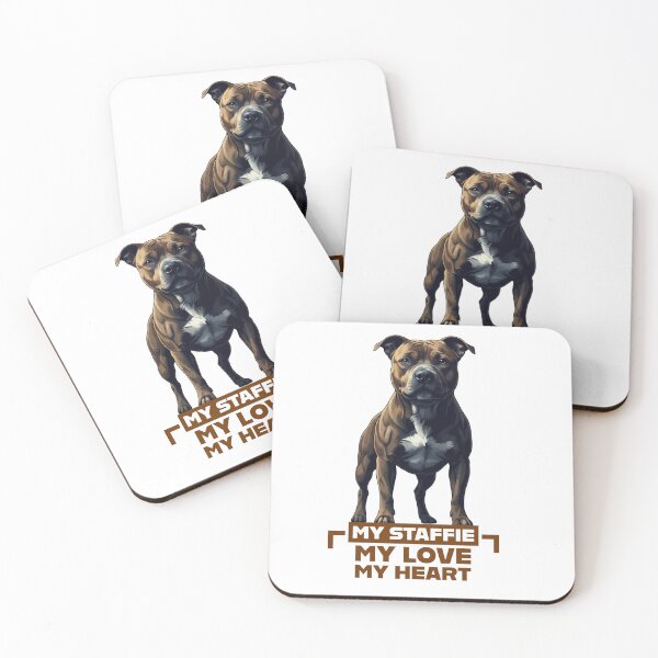 Item preview, My Staffie My Love My Heart - Proud Staffie Portrait designed and sold by ReptiWorks.