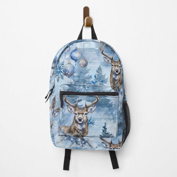 Item preview, Winter Deer Fantasy Dreams In A Snowy Christmas Woodland Blue designed and sold by artsandsoul.