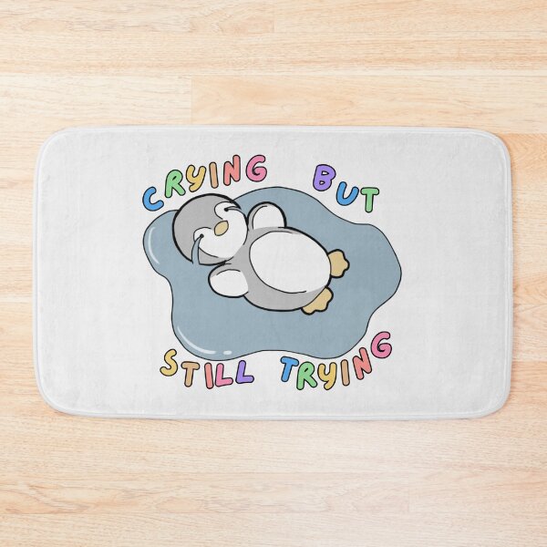 Item preview, Crying but still trying | Funny mental health design designed and sold by NeurodiverseTea.