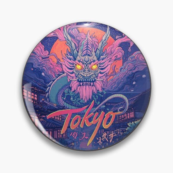 Item preview, Tokyo dragon designed and sold by Pastel & Neon art store.