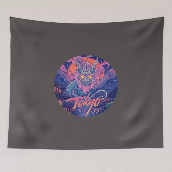 Item preview, Tokyo dragon designed and sold by Pastel & Neon art store.