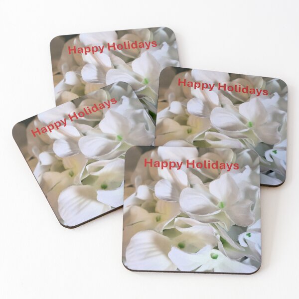 Item preview, Happy Holidays- English White Flowers designed and sold by kenkortner.