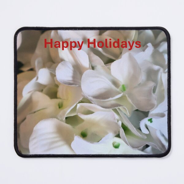 Item preview, Happy Holidays- English White Flowers designed and sold by kenkortner.
