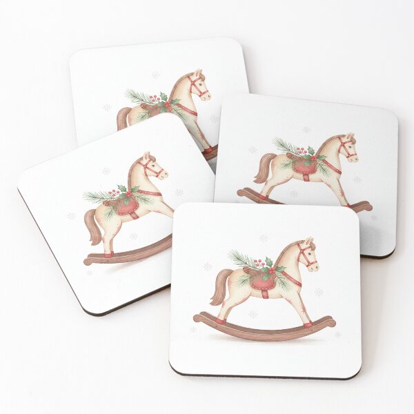 Item preview, Retro Rocking Horse – Cozy Minimalist Christmas Decor designed and sold by Iras-Art-Corner.