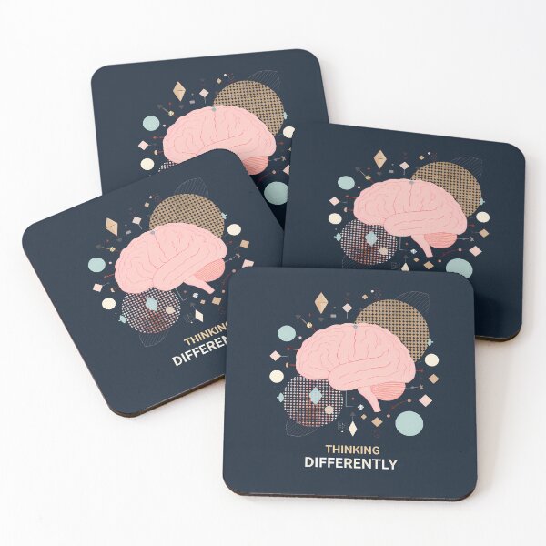 Item preview, Thinking Differently – Neurodivergent Brain Illustration | Modern Geometric Design designed and sold by PureBrain.