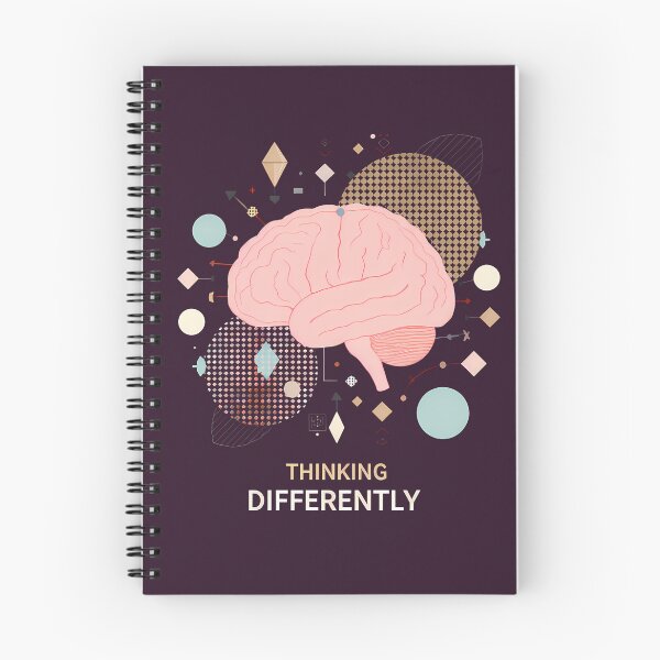 Item preview, Thinking Differently – Neurodivergent Brain Illustration | Modern Geometric Design designed and sold by PureBrain.