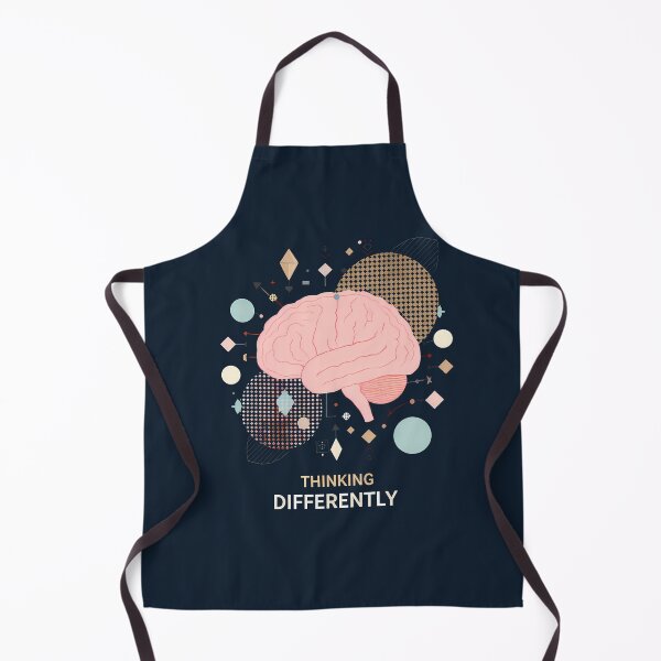 Item preview, Thinking Differently – Neurodivergent Brain Illustration | Modern Geometric Design designed and sold by PureBrain.