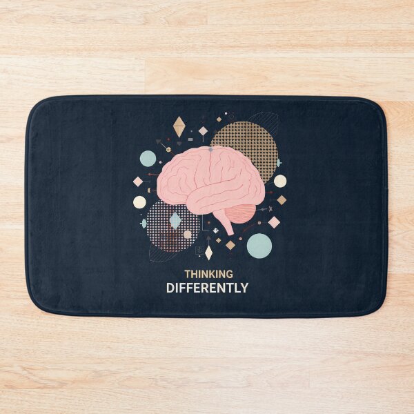 Item preview, Thinking Differently – Neurodivergent Brain Illustration | Modern Geometric Design designed and sold by PureBrain.