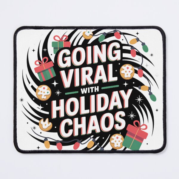 Item preview, Going Viral With Holiday Chaos Christmas Shirt - Funny Meme Worthy Tee designed and sold by GiftsForge.