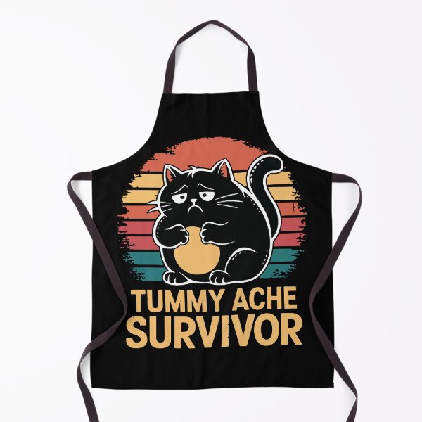Item preview, Tummy Ache Survivor Black Cat designed and sold by Lichtisign.