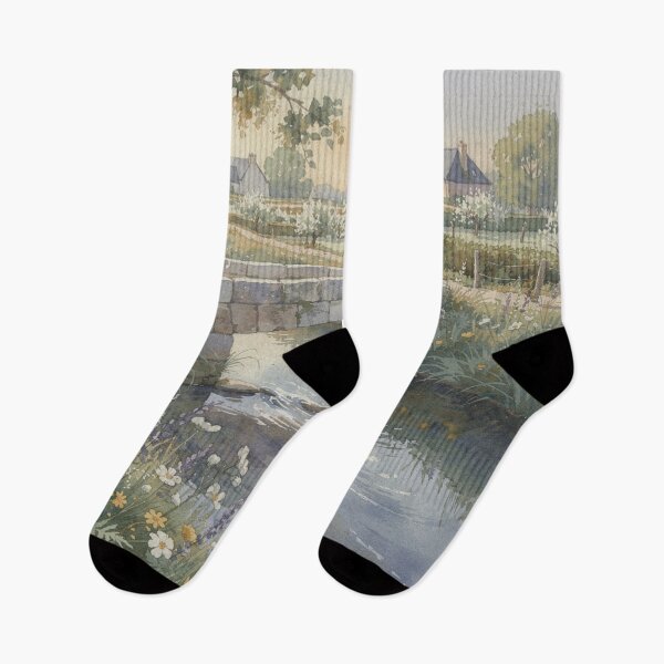 Item preview, Small bridge over the river (Normandy - France) designed and sold by jefboutique6150.